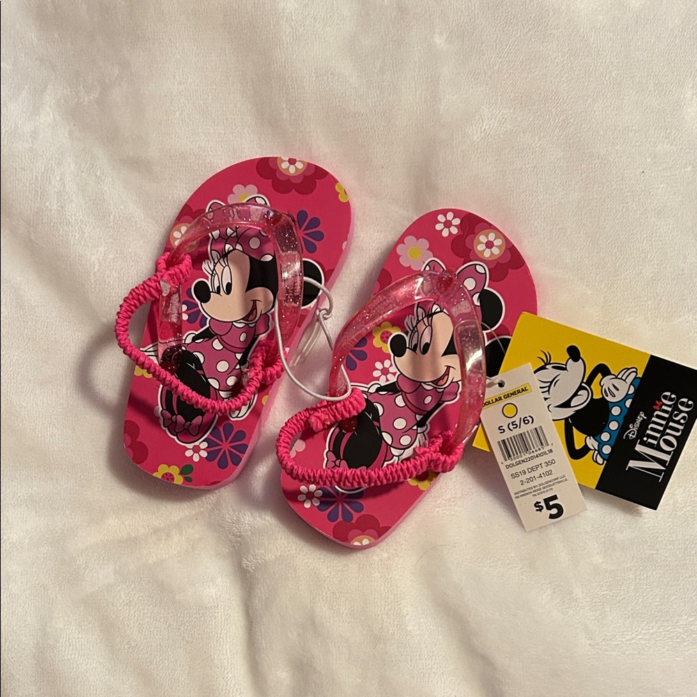 Disney Minnie Mouse Pink Floral Sandals